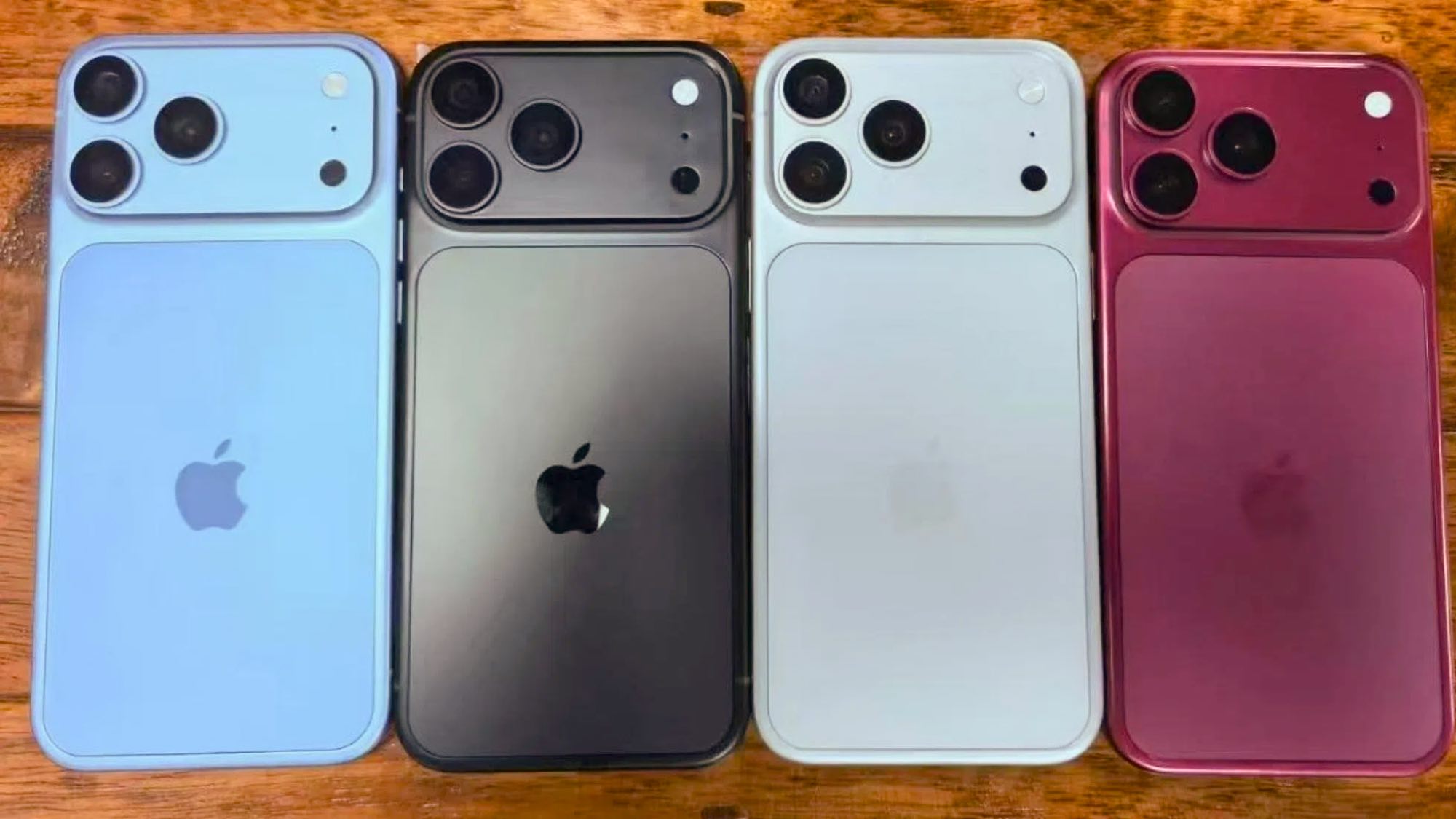 Couleurs des modèles factices iPhone 18 Pro