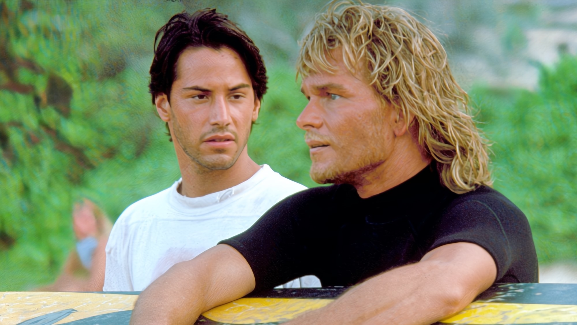 Keanu Reeves et Patrick Swayze dans Point Break