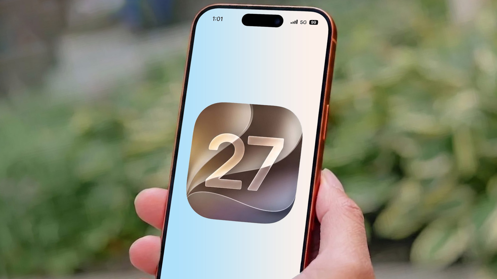 Icône iOS 27 affichée sur l'écran d'un iPhone