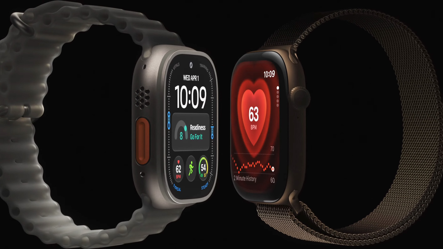 Gros plan sur les nouvelles Apple Watch Series 12 et Apple Watch Ultra 4 présentées lors du lancement le 9 septembre