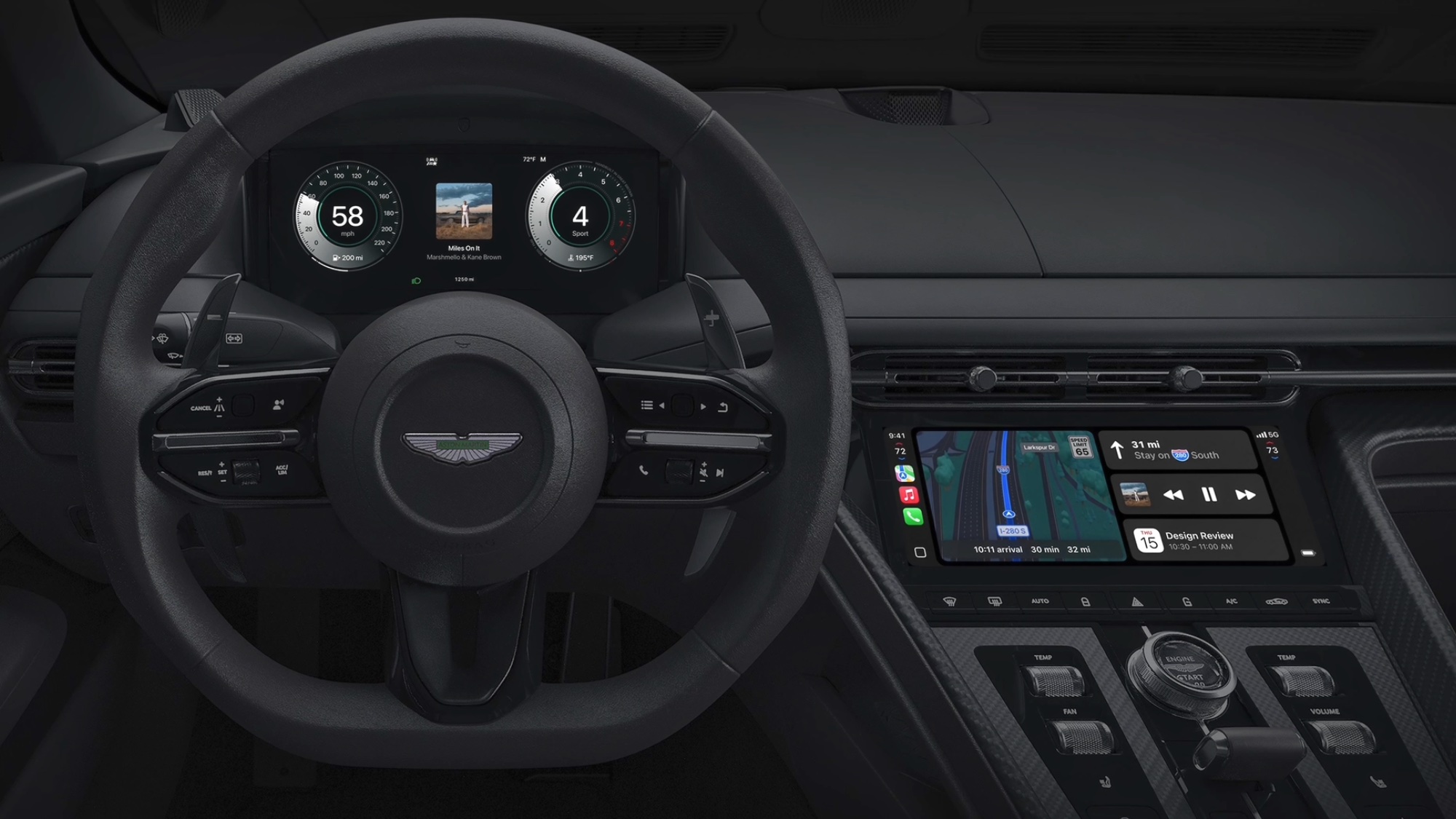 Apple CarPlay Ultra chez Aston Martin