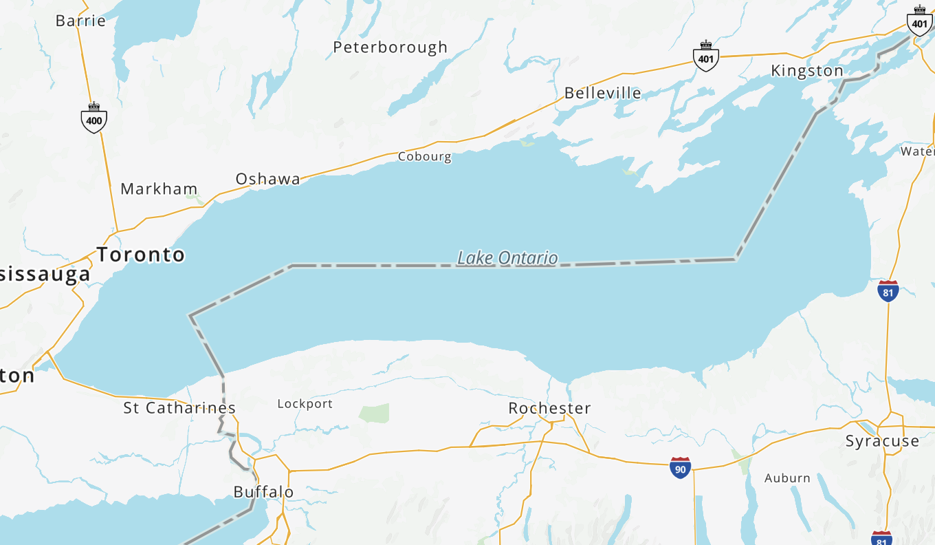 Mapquest lac ontario